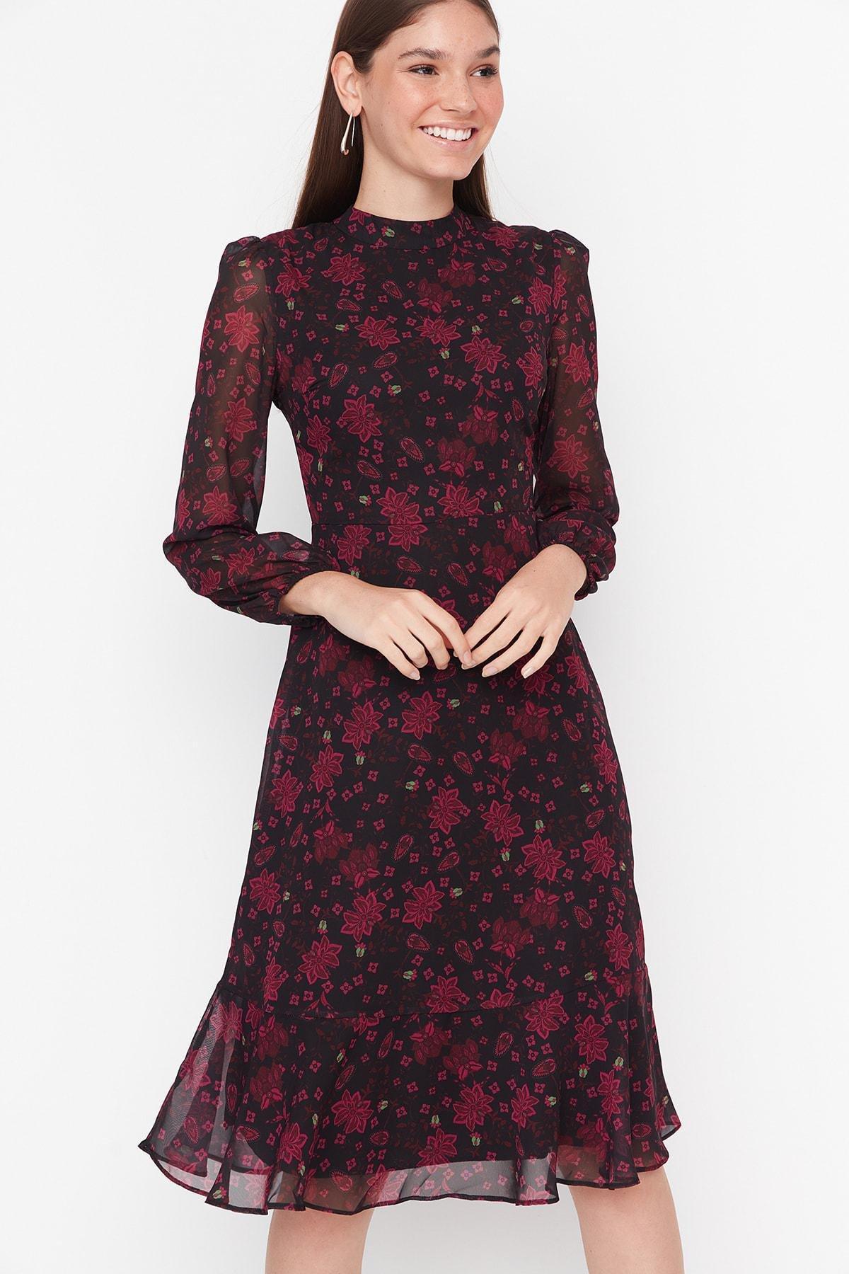 Pink A-Line Midi Dress, Pink, large image number 0