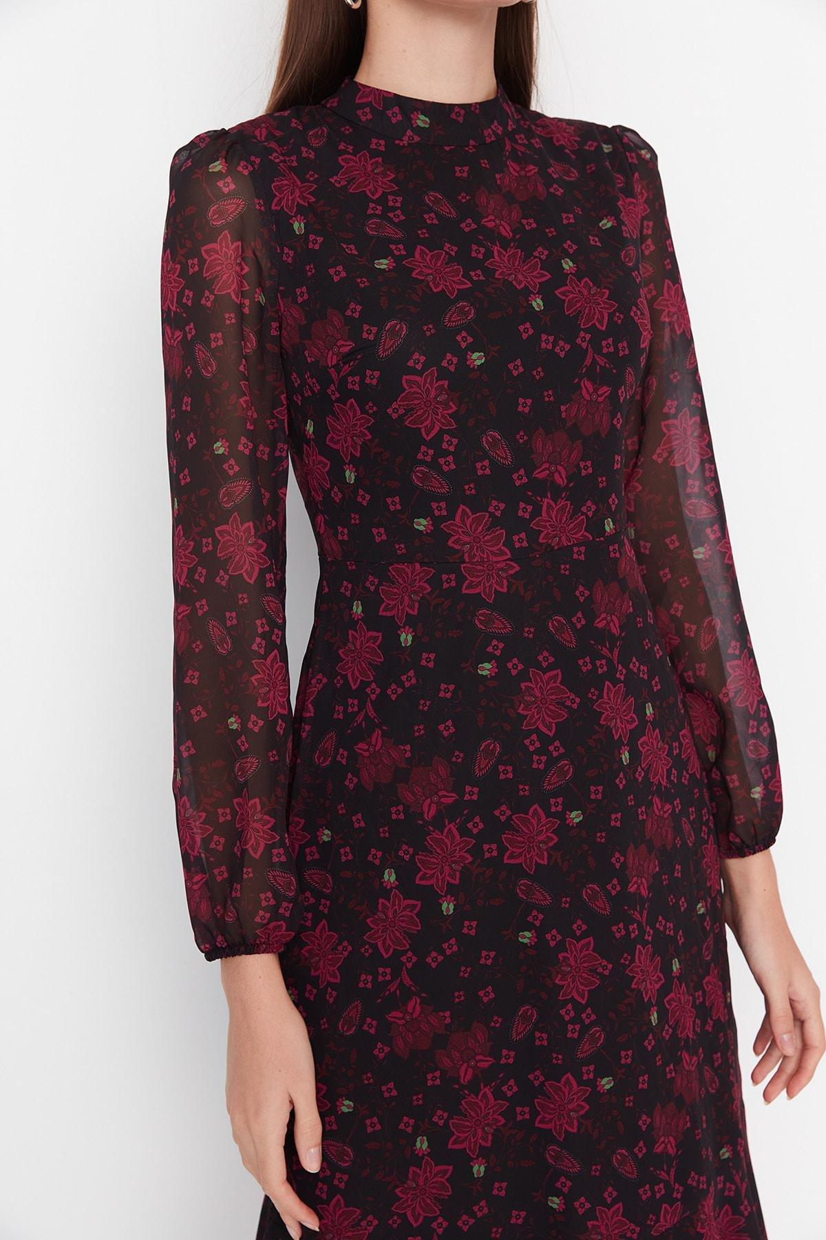 Pink A-Line Midi Dress, Pink, large image number 3