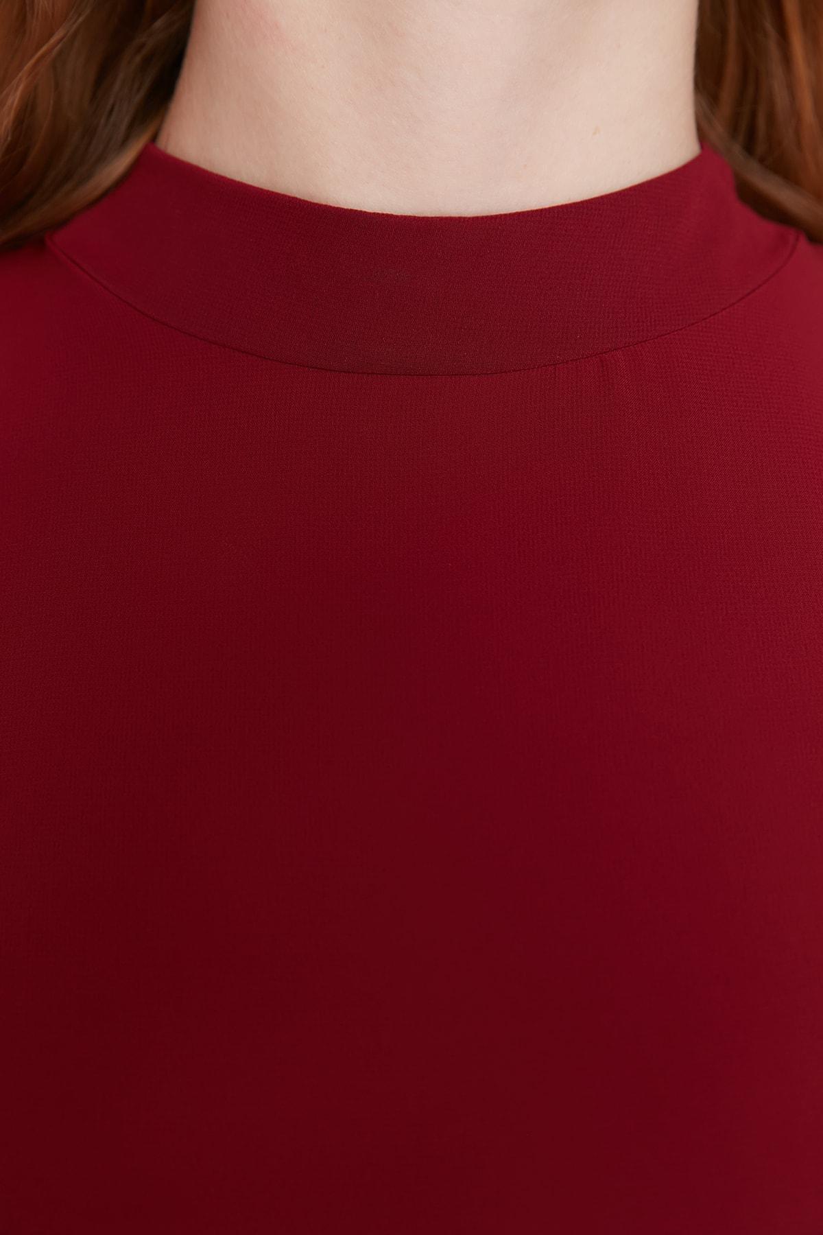 Burgundy A-Line Midi Dress, , large image number 3