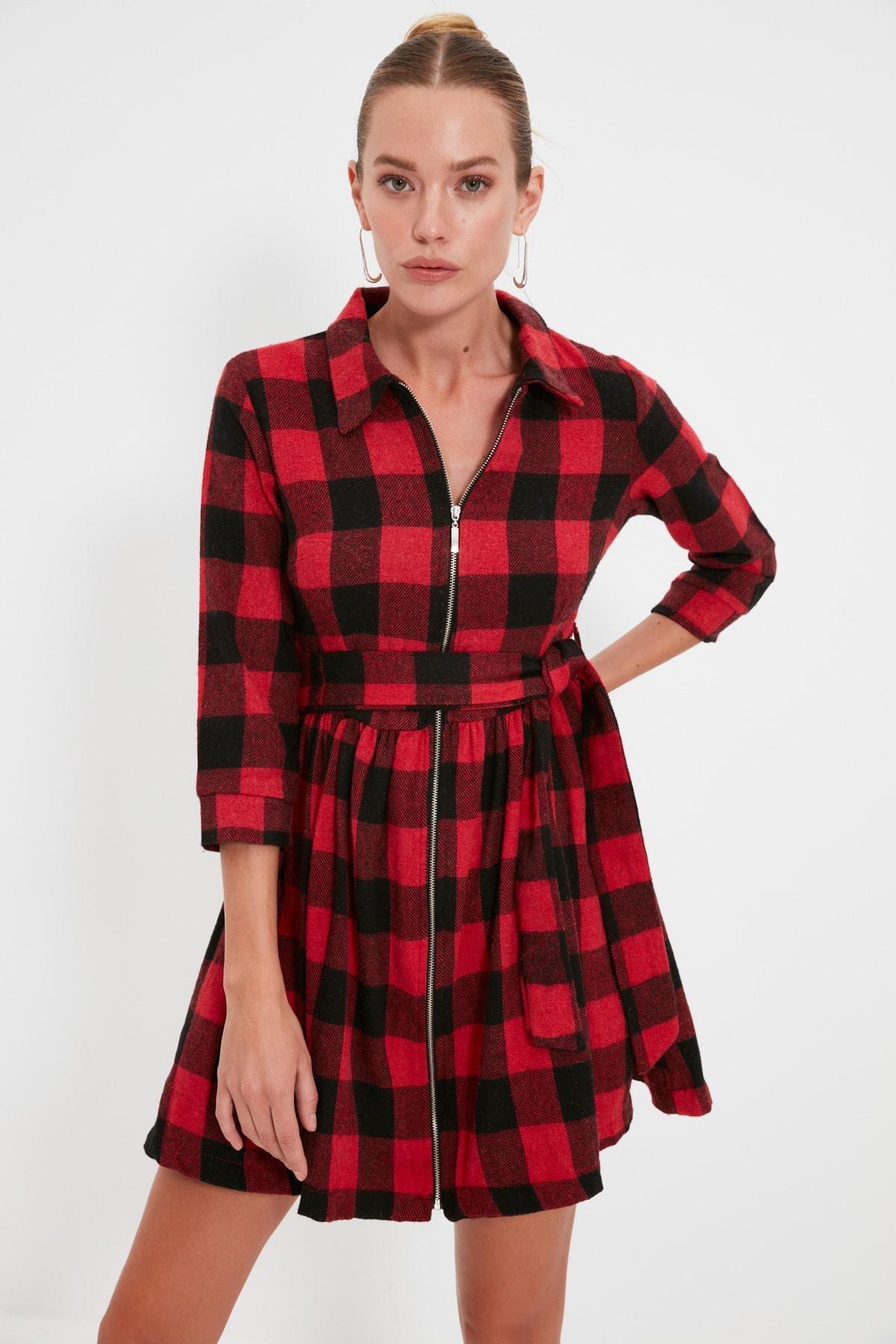 Red Shirt Dress, , large image number 0