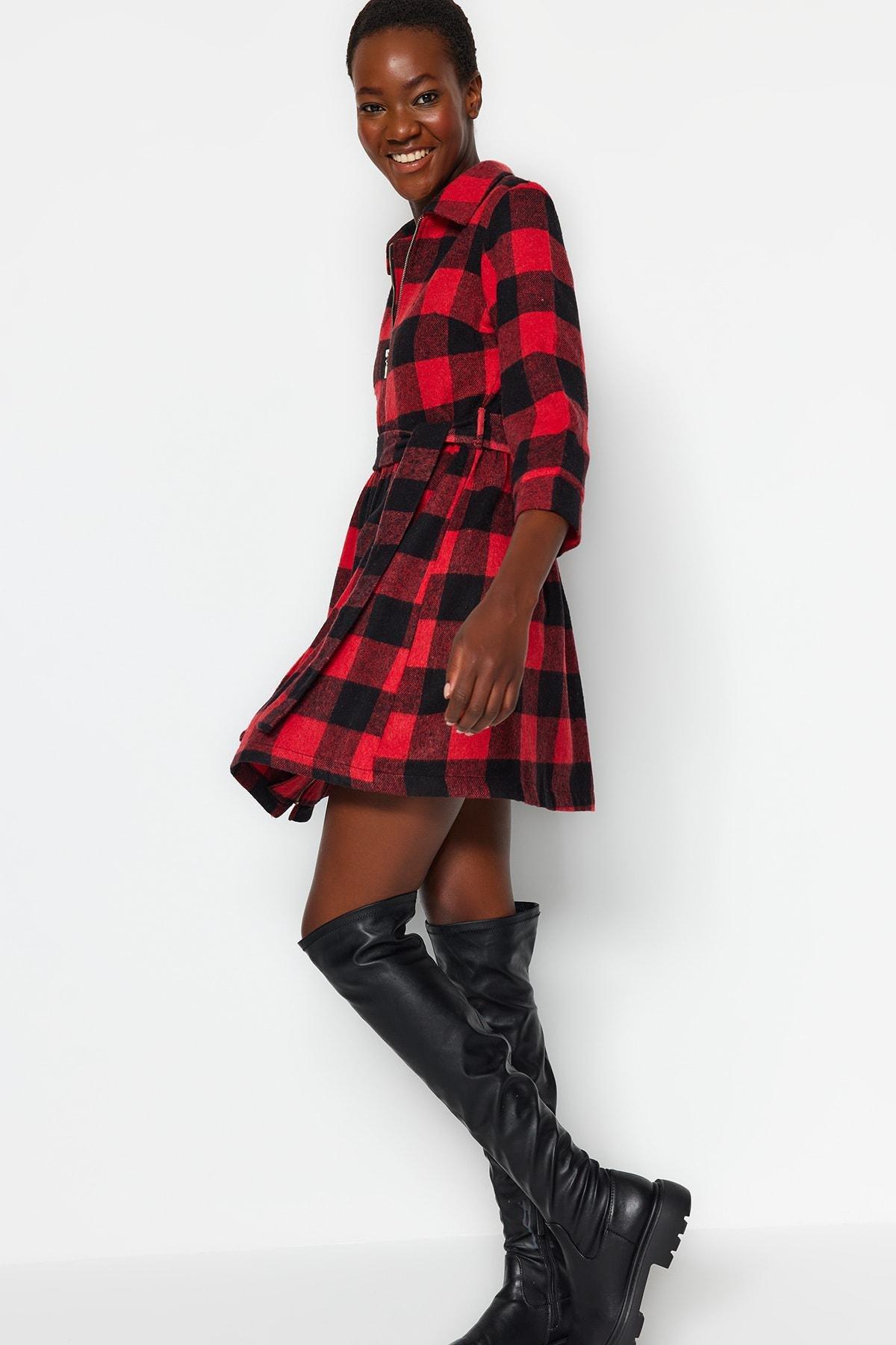 Red Shirt Dress, , large image number 1