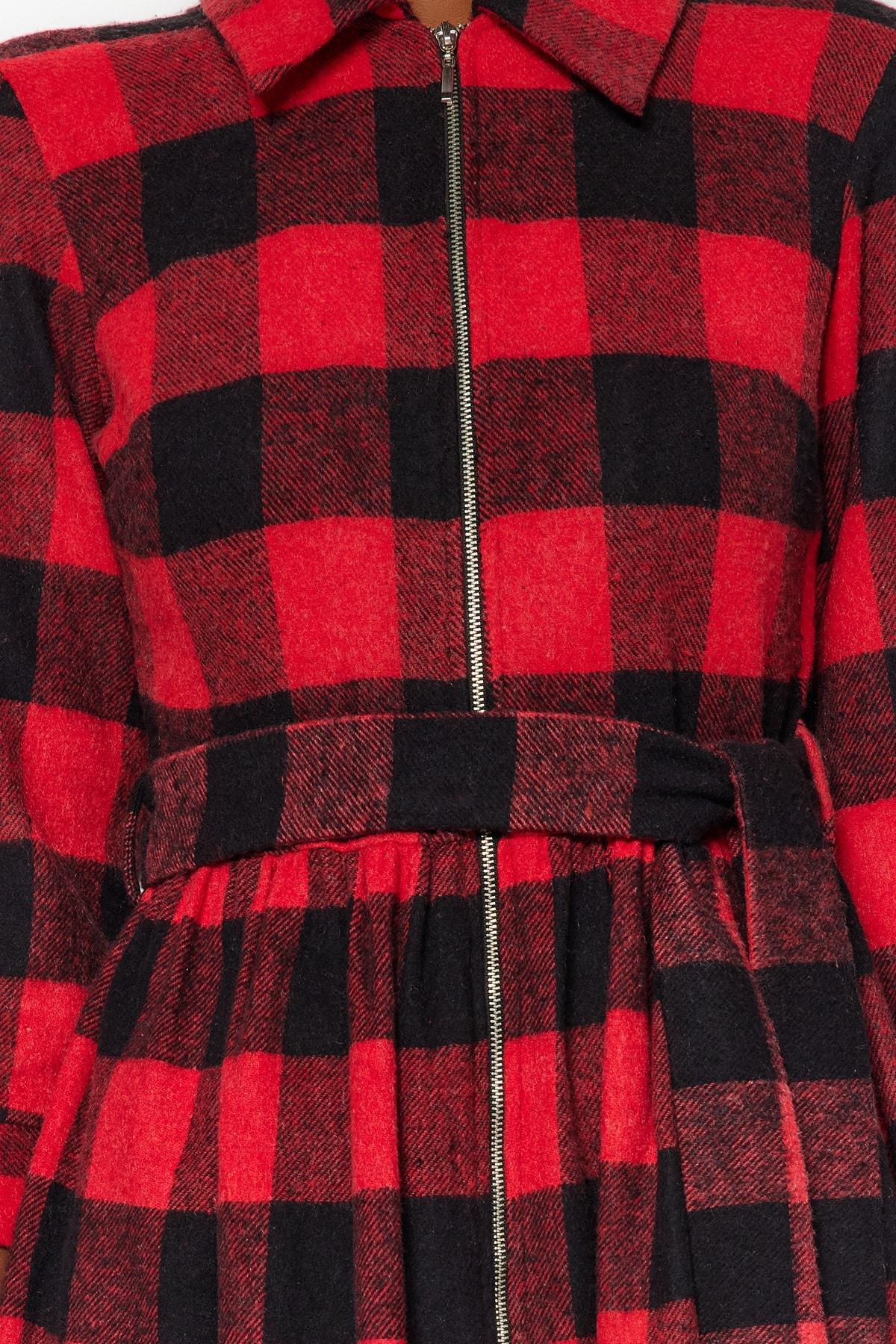 Red Shirt Dress, , large image number 3