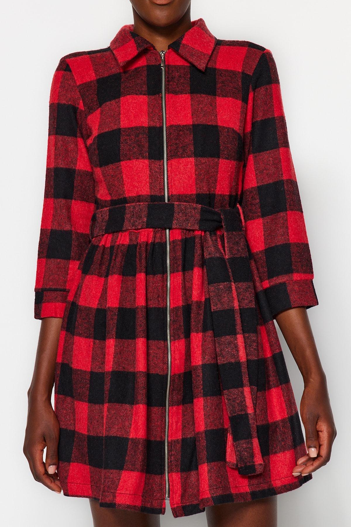 Red Shirt Dress, , large image number 4