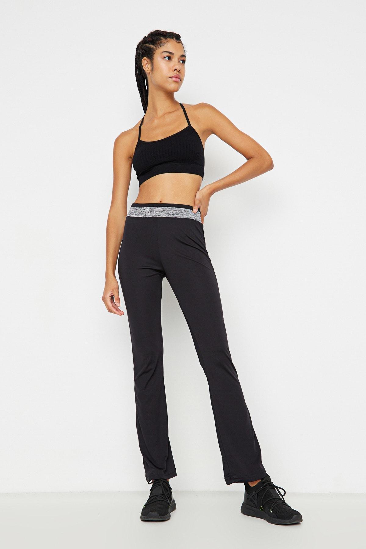 Black Straight Sweatpants, , large image number 0