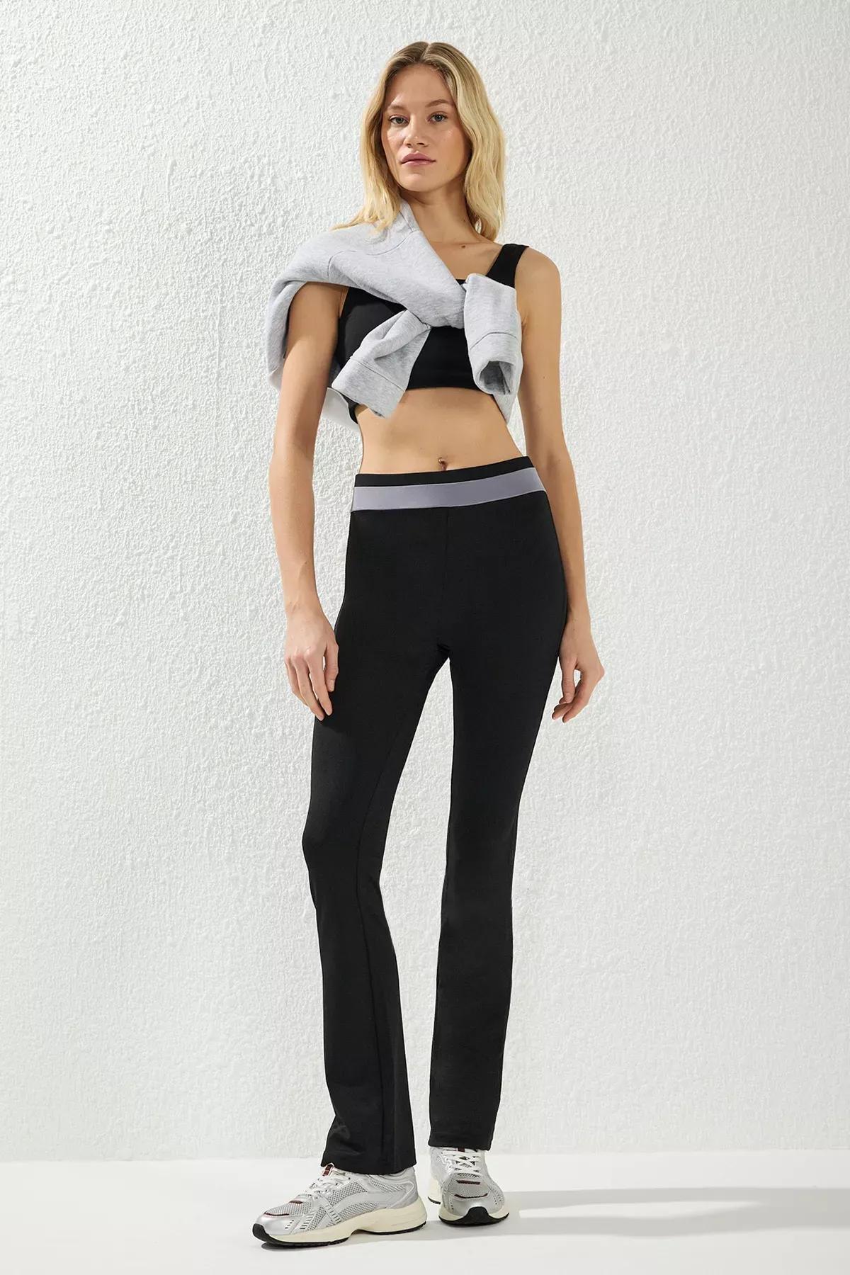 Black Straight Sweatpants, , large image number 1
