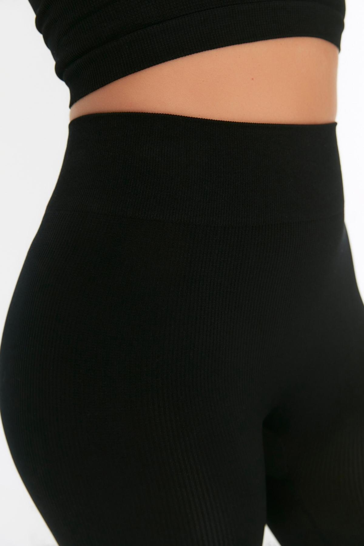 Black High Waist Leggings, , large image number 3