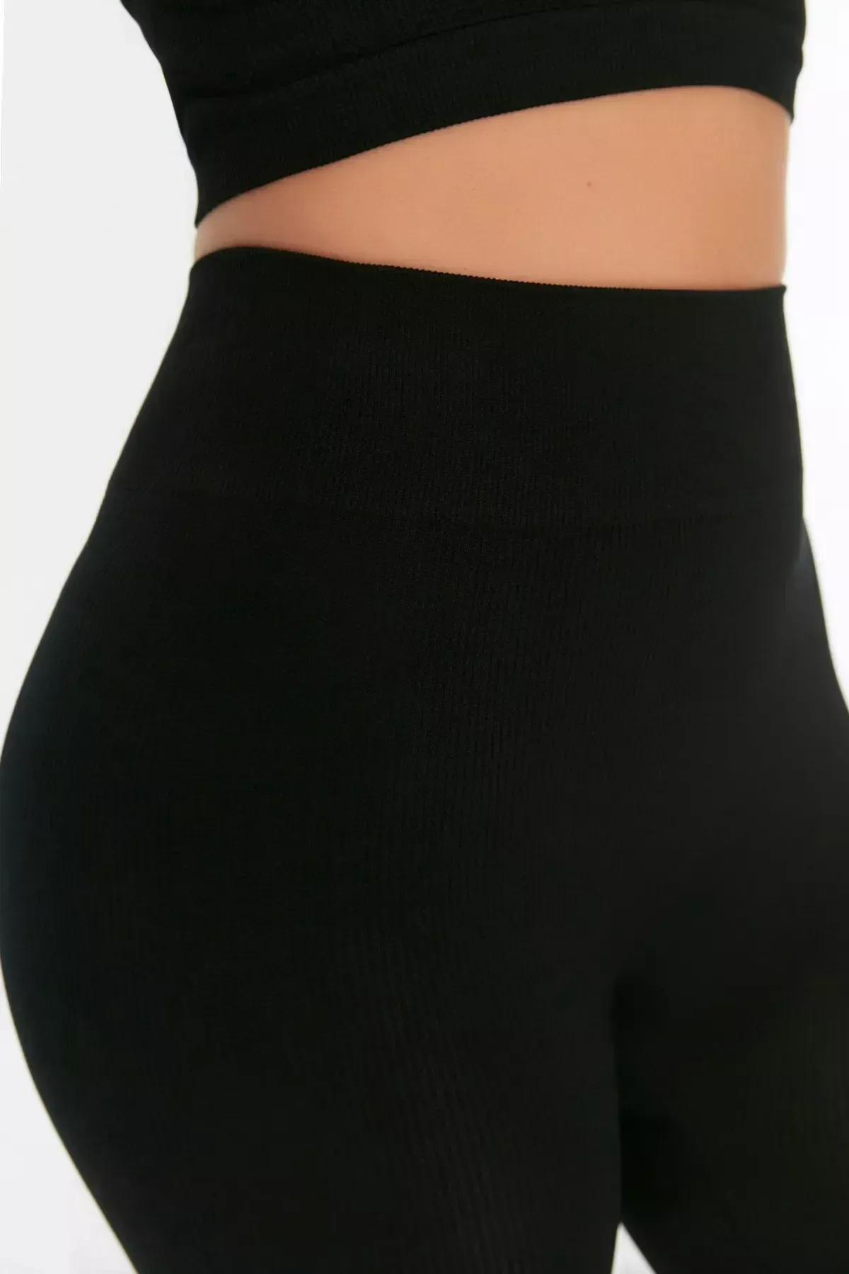 Black High Waist Leggings, Black, large image number 5