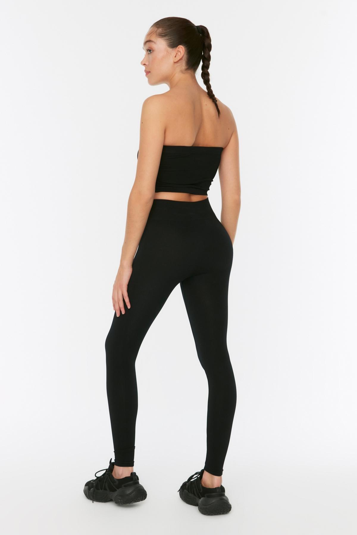 Black High Waist Leggings, , large image number 6