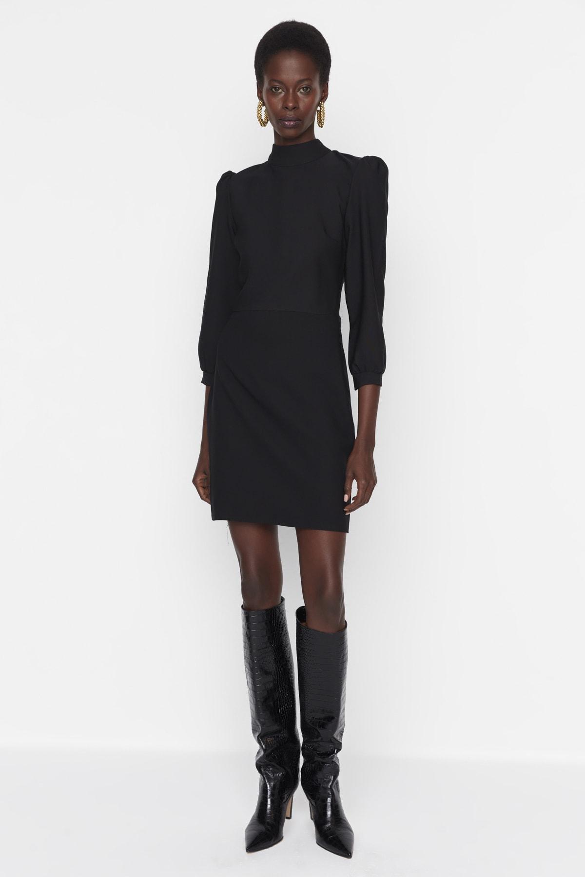 Black Bodycon Dress, Black, large image number 0