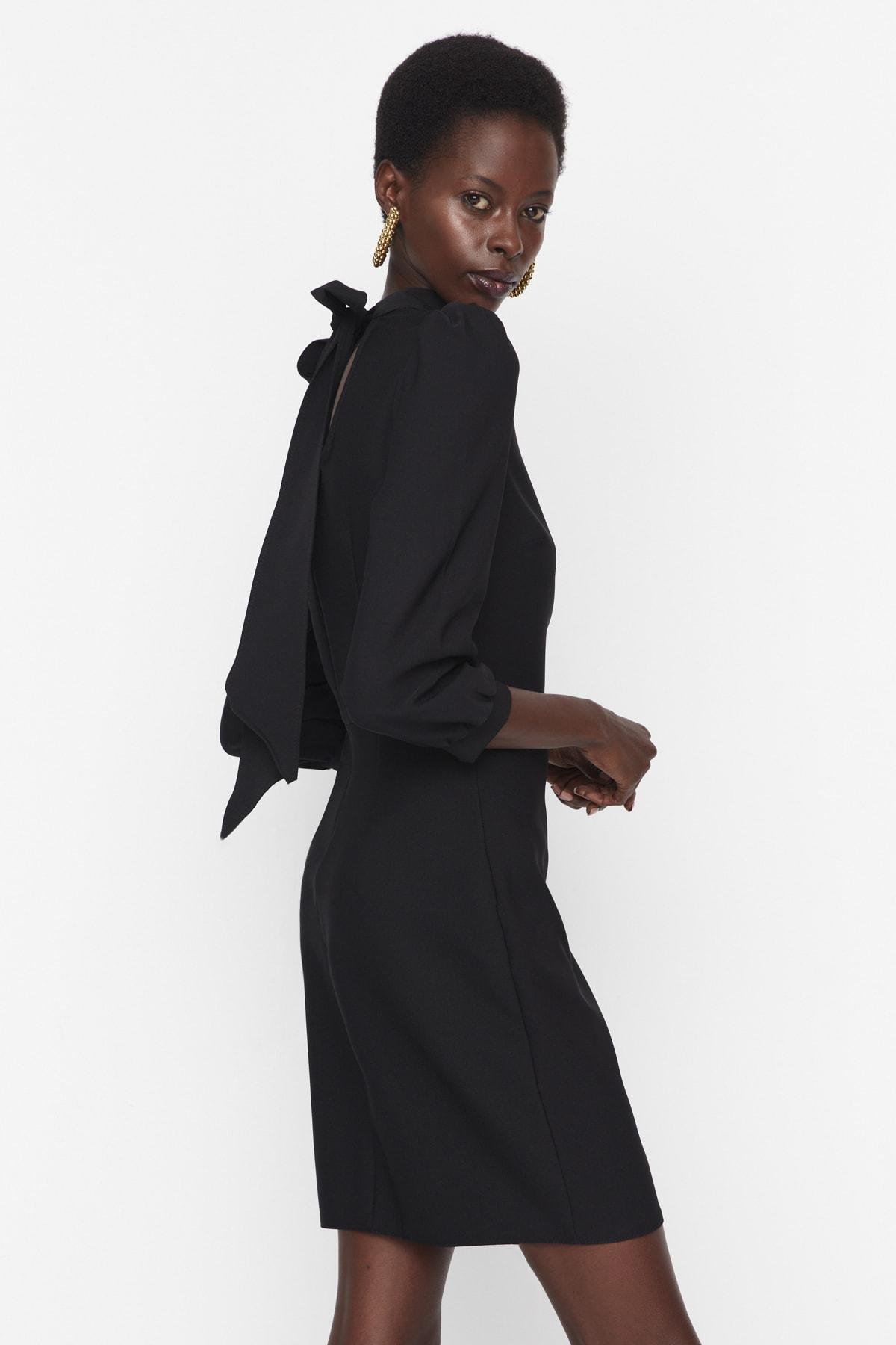 Black Bodycon Dress, Black, large image number 1