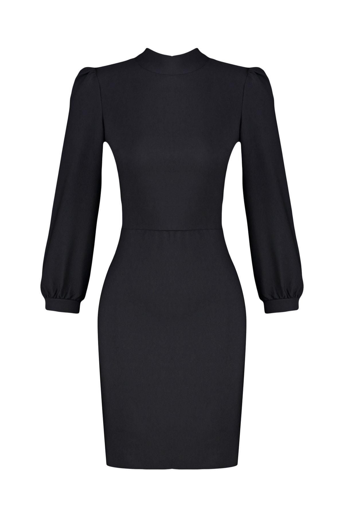 Black Bodycon Dress, Black, large image number 5