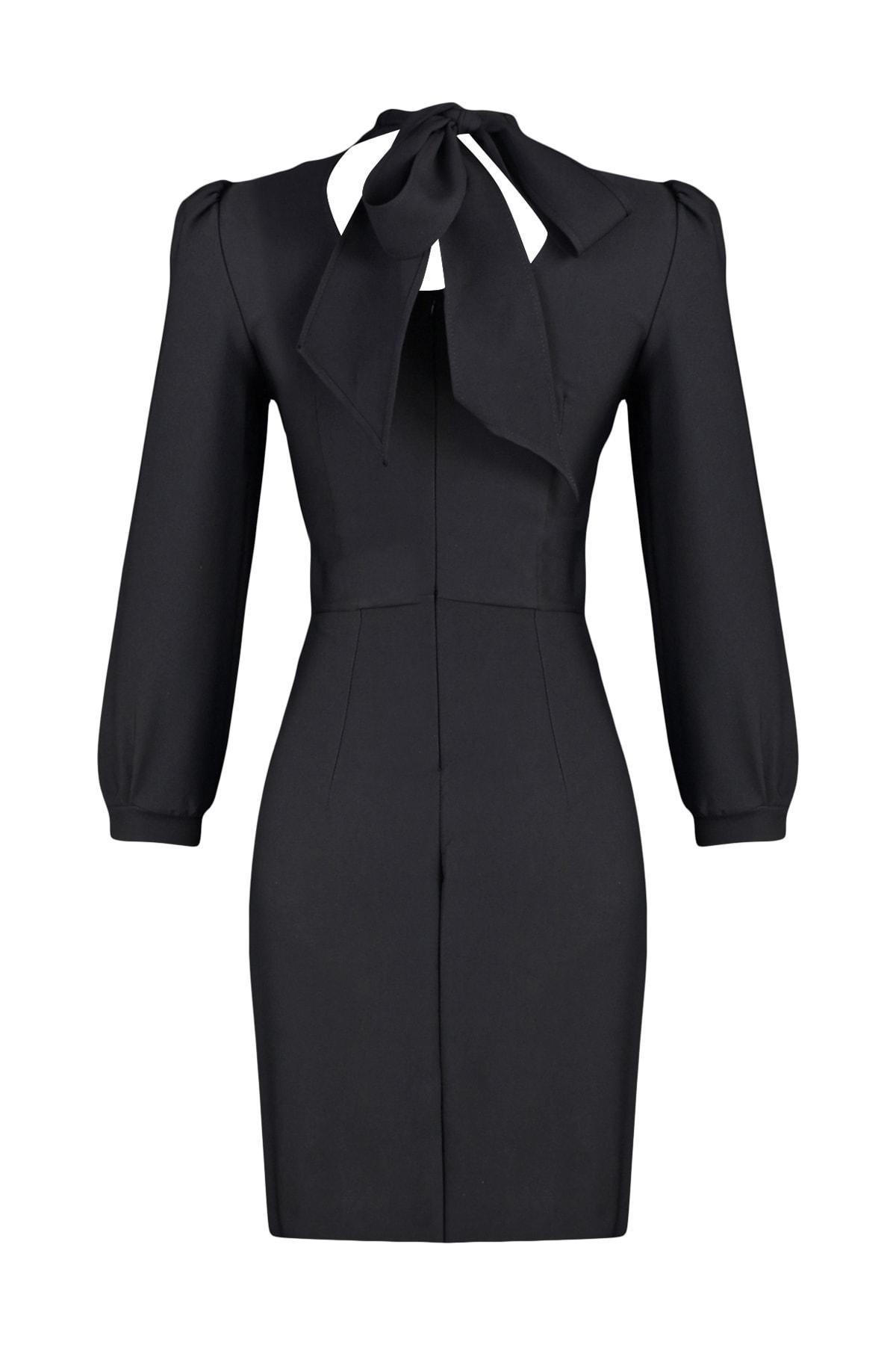 Black Bodycon Dress, Black, large image number 6