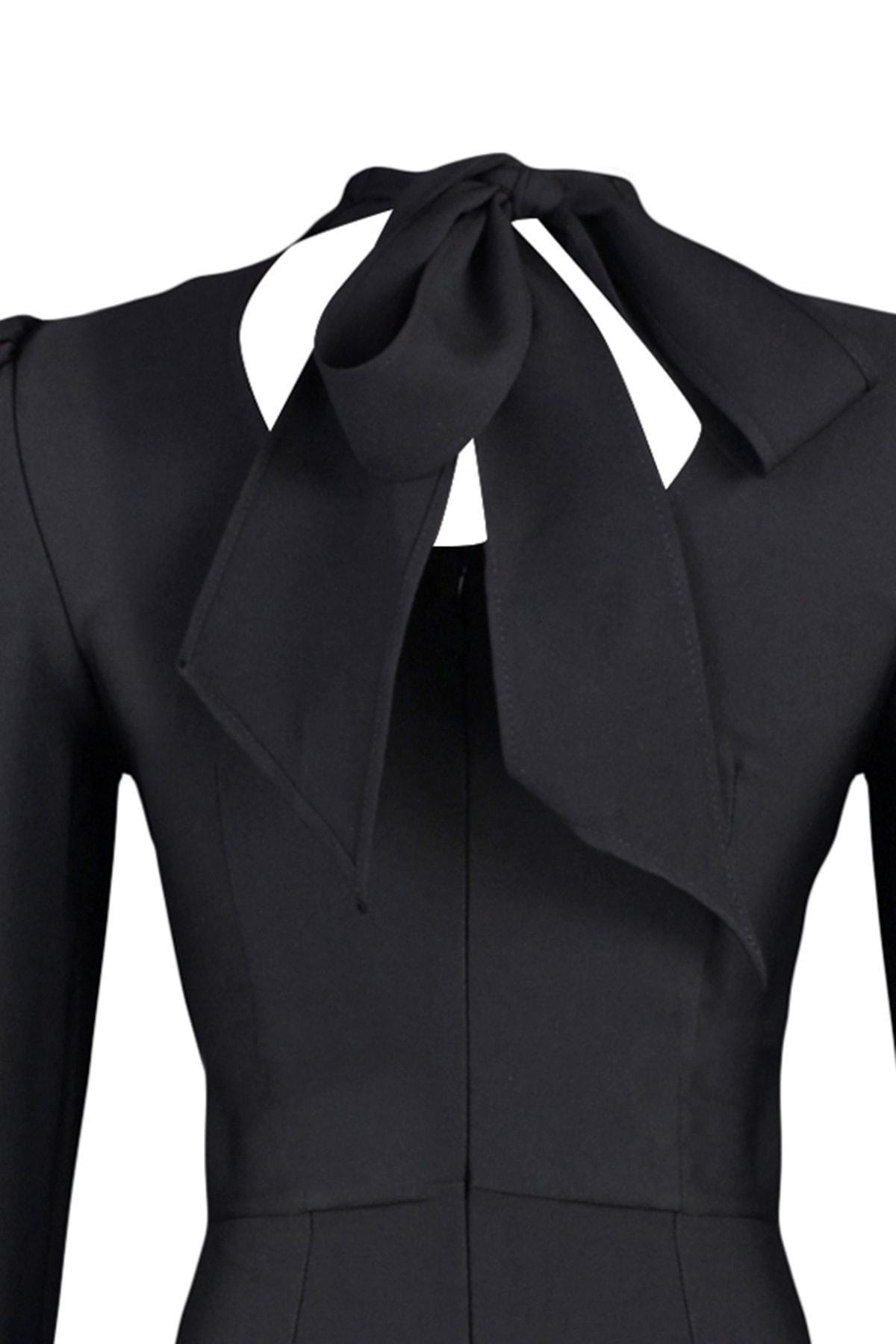 Black Bodycon Dress, Black, large image number 7