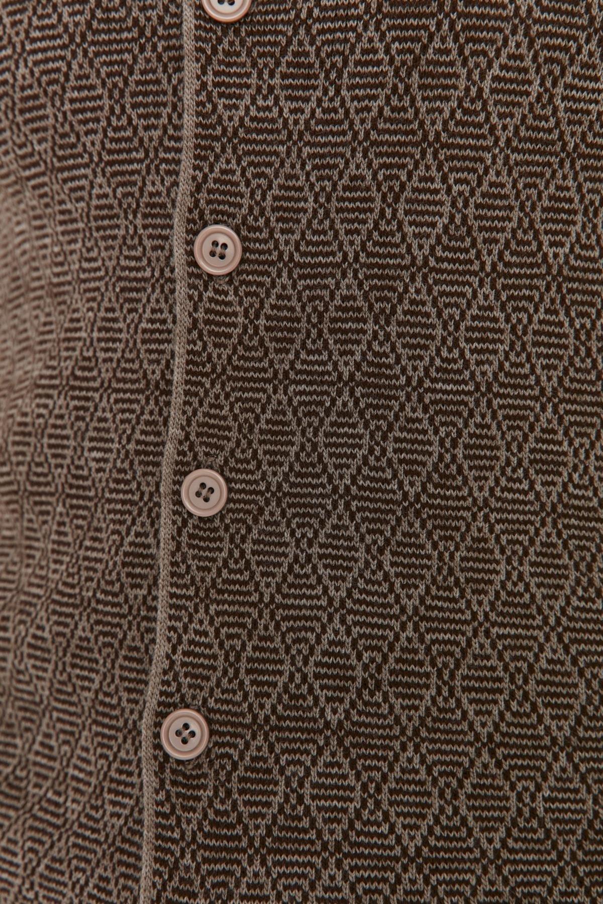 Brown Double-Breasted Slim Vest, , large image number 2