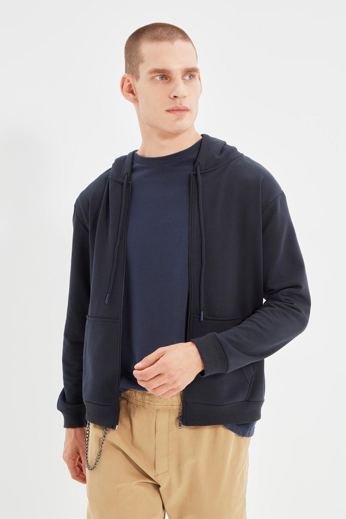 Blue Hooded Sweatshirt, , large image number 1