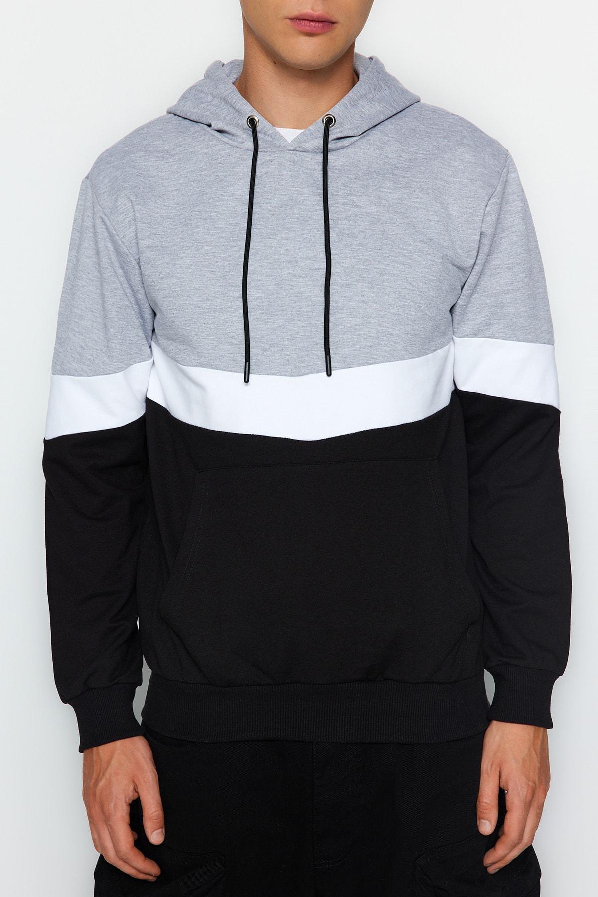 Grey Regular Hooded Sweatshirt, , large image number 2