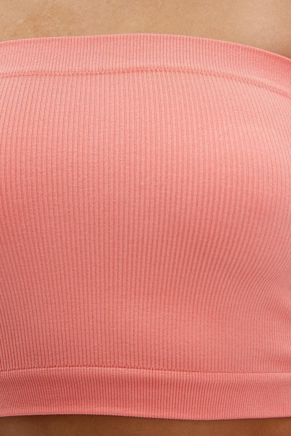 Pink Seamless Strapless Sports Bra, , large image number 3