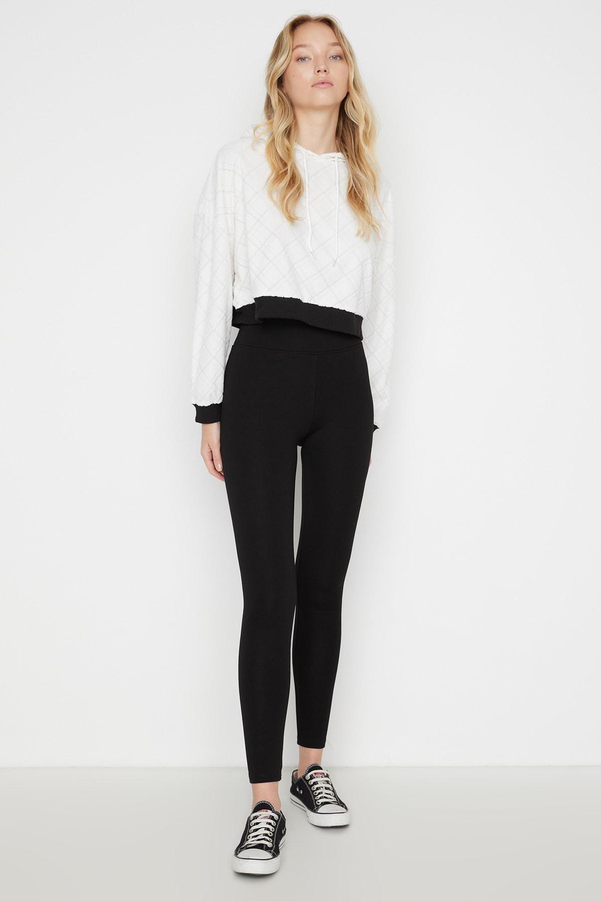 Black High Waist Leggings, , medium