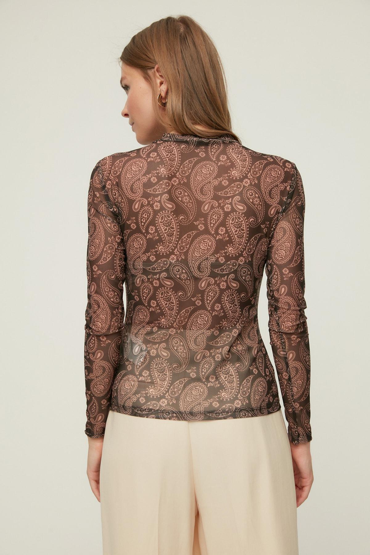 Multicolour Fitted Blouse, , large image number 4