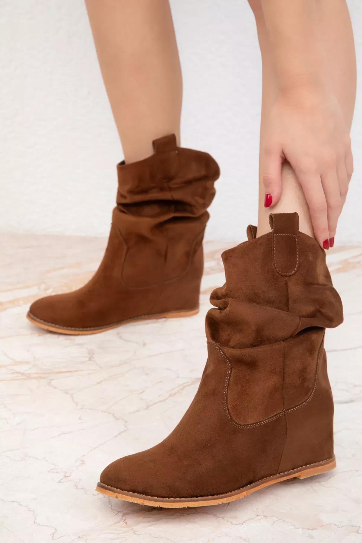 Brown Suede Boots, , large image number 0