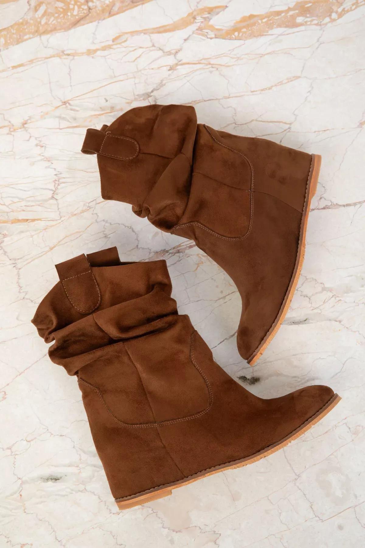 Brown Suede Boots, , large image number 4