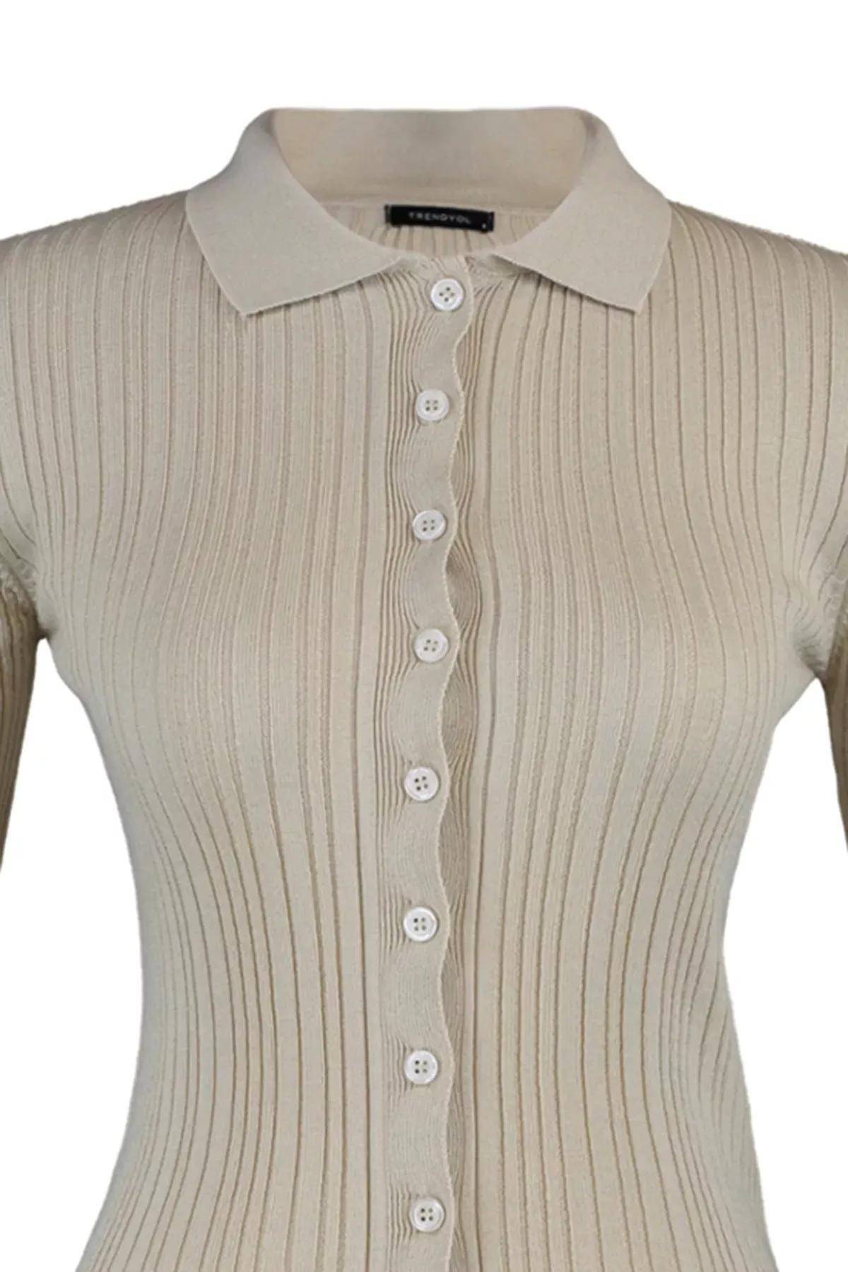 Grey Polo Neck Slim Cardigan, Gray, large image number 13
