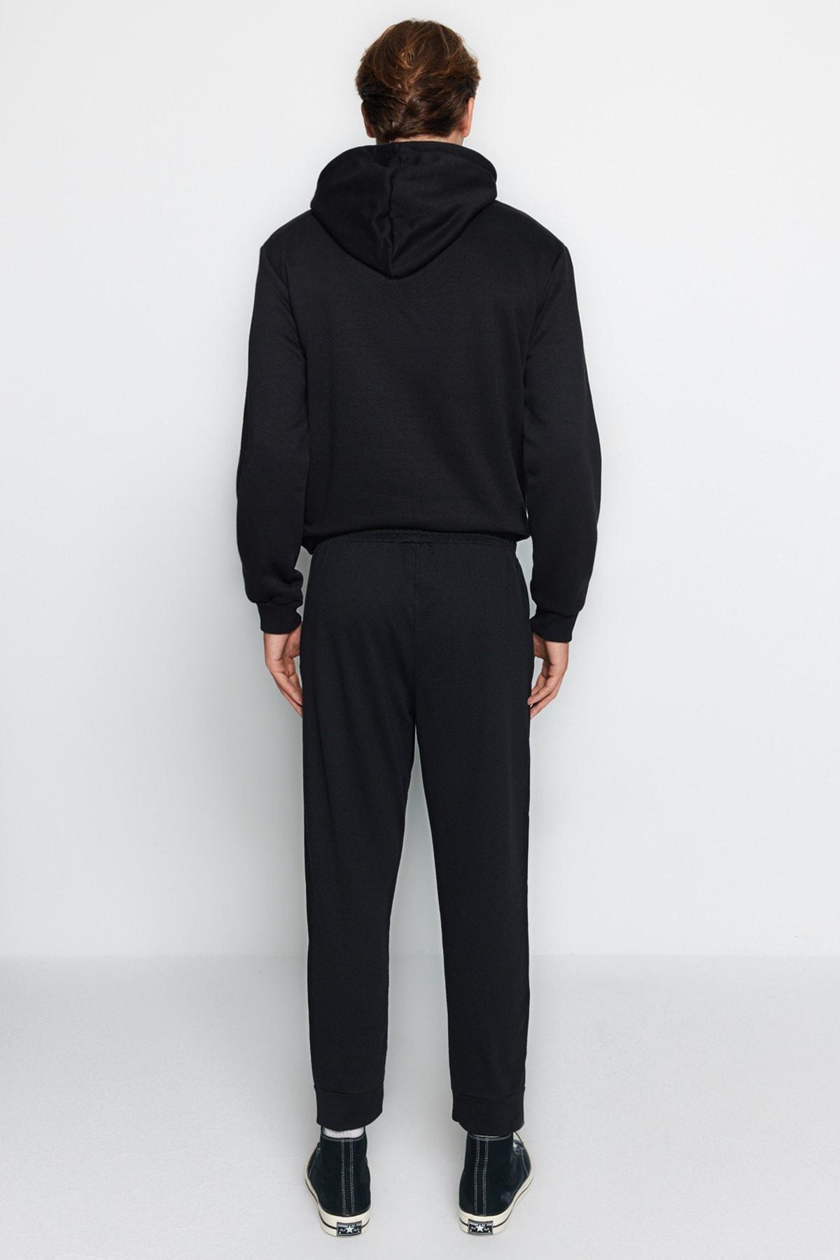 Black Relaxed Sweatpants, , large image number 7