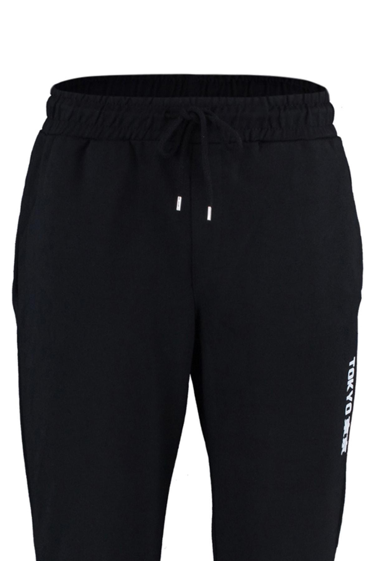 Black Relaxed Sweatpants, , large image number 8