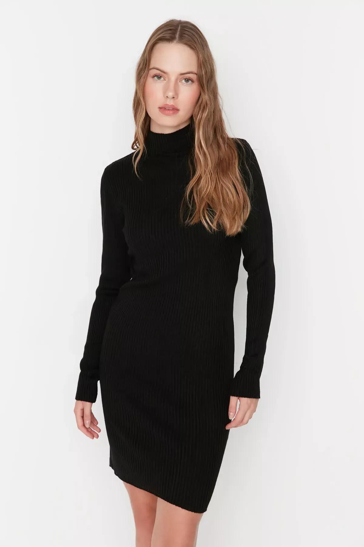 Black Pullover Dress, Black, large image number 0