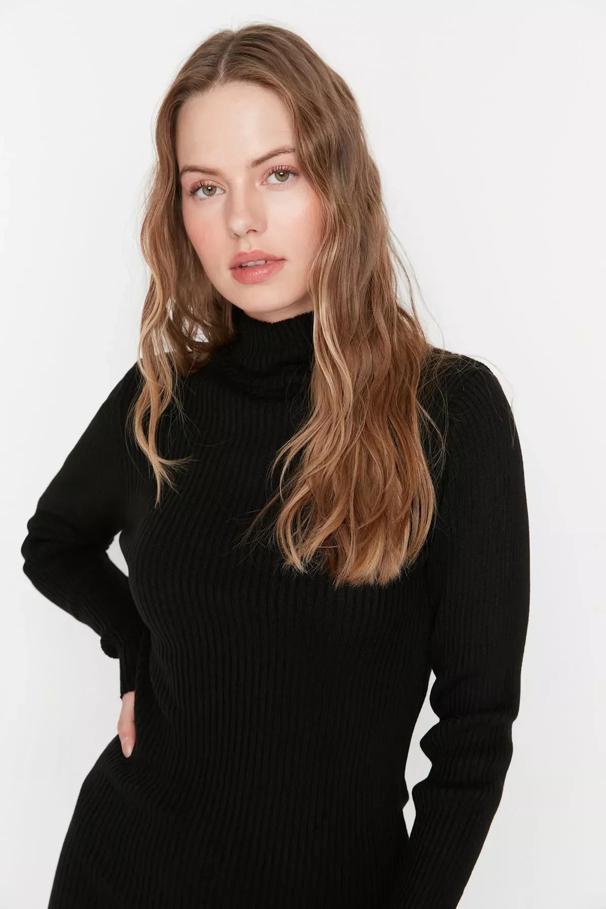 Black Pullover Dress, Black, large image number 1