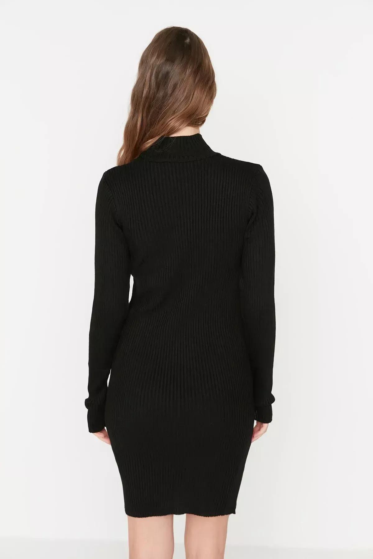 Black Pullover Dress, Black, large image number 4