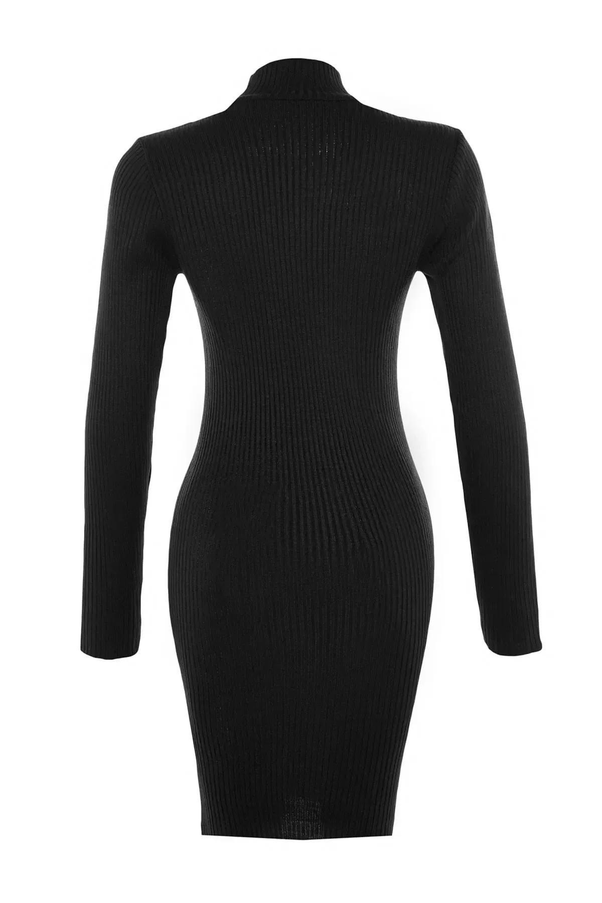 Black Pullover Dress, Black, large image number 5