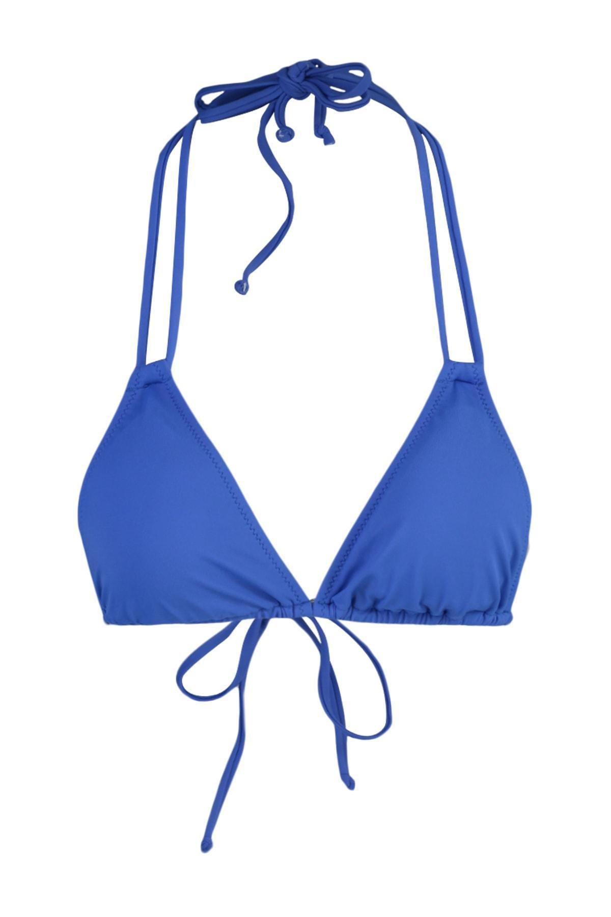 Trendyol - Blue Saks Triangle Bikini Top