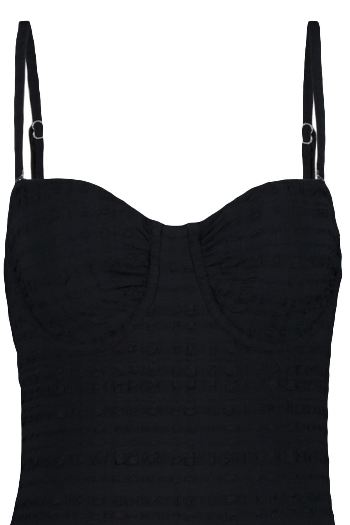 Trendyol - Black Textured Swimsuit