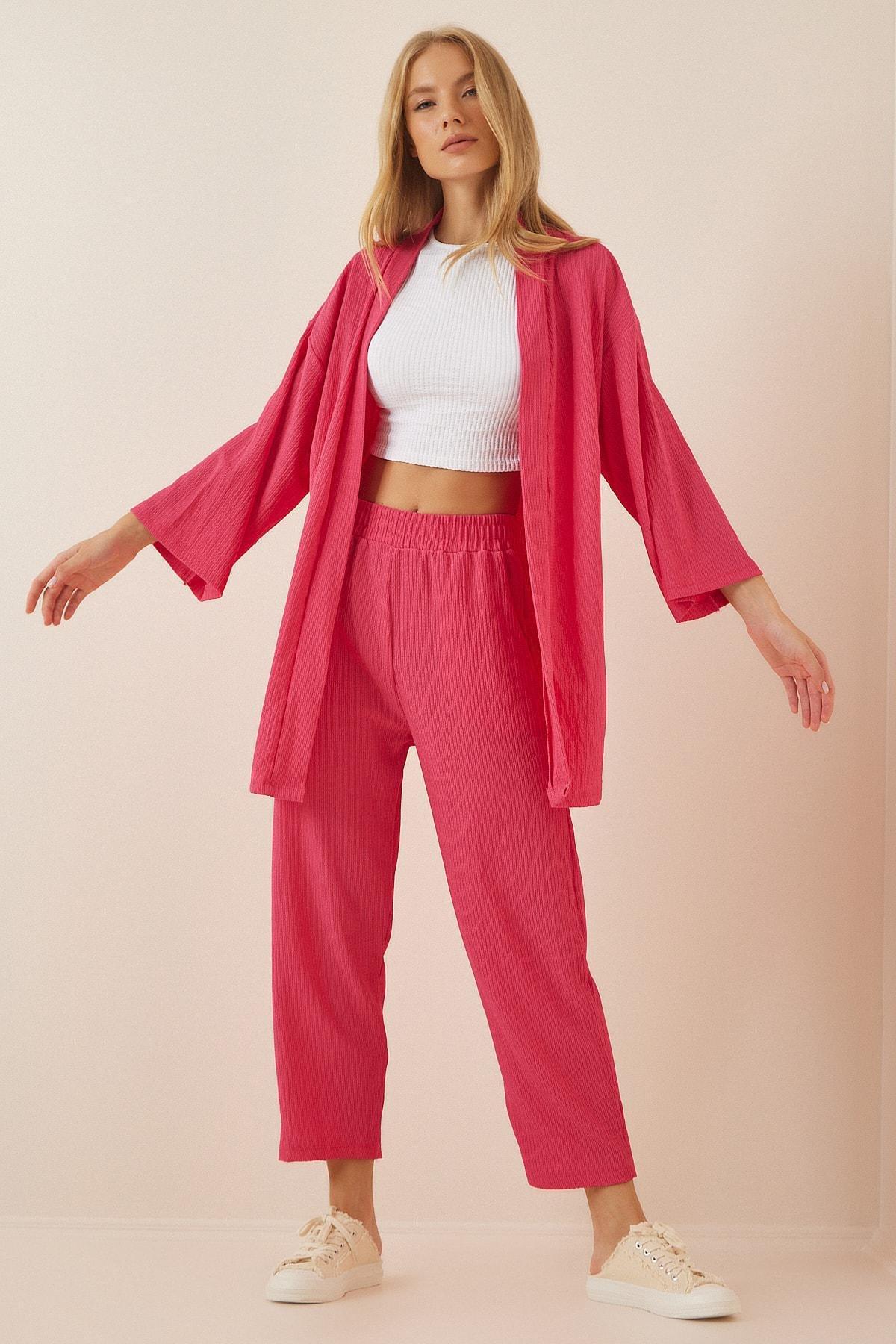 Pink Kimono Co-Ord Set, , large image number 1