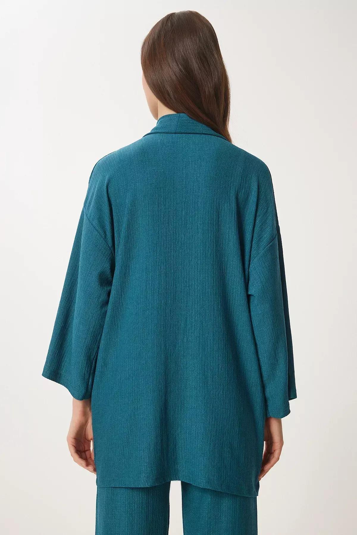 Green V Neck Co-Ord Set, Emerald, large image number 5