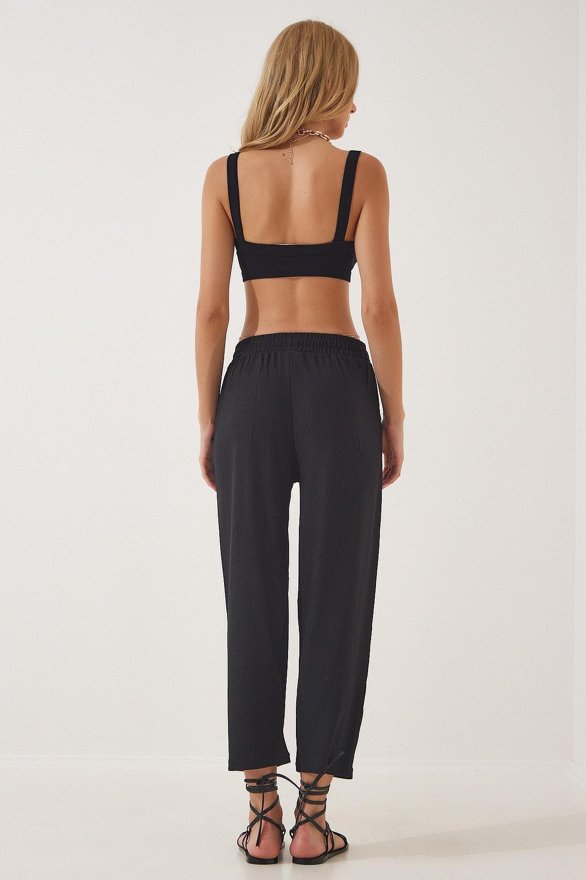 Black V-Neck Co-Ord Set, , large image number 3