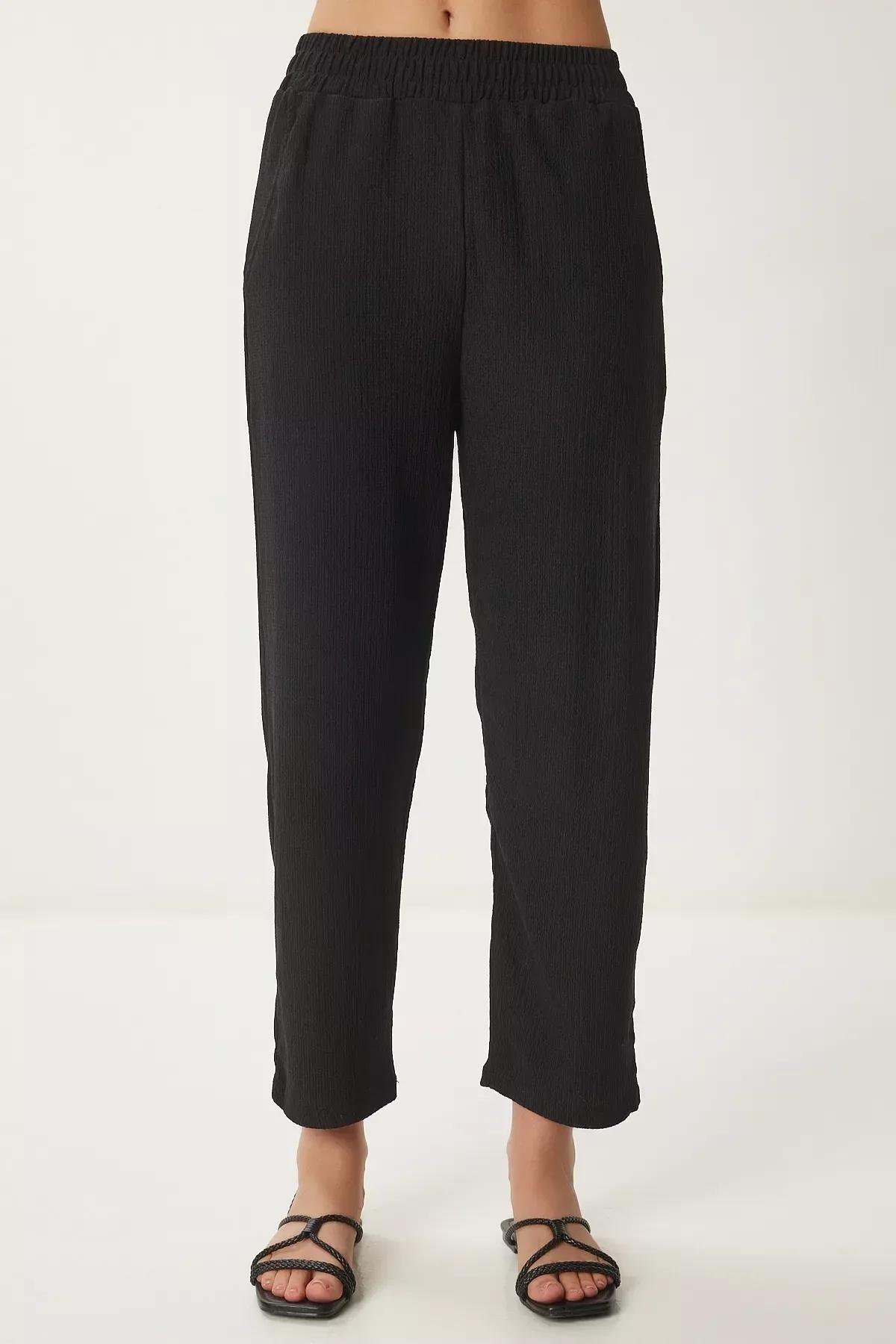 Black V-Neck Co-Ord Set, BLACK, large image number 4