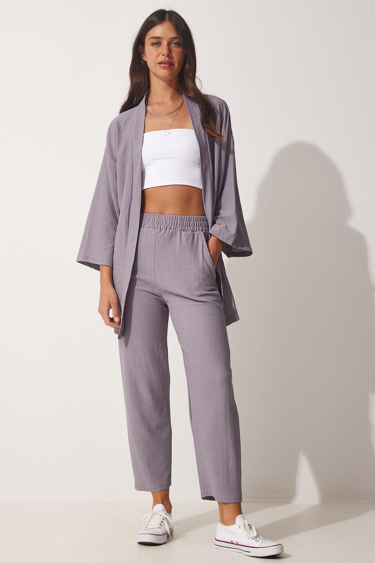 Grey Kimono Co-Ord Set, , large image number 0