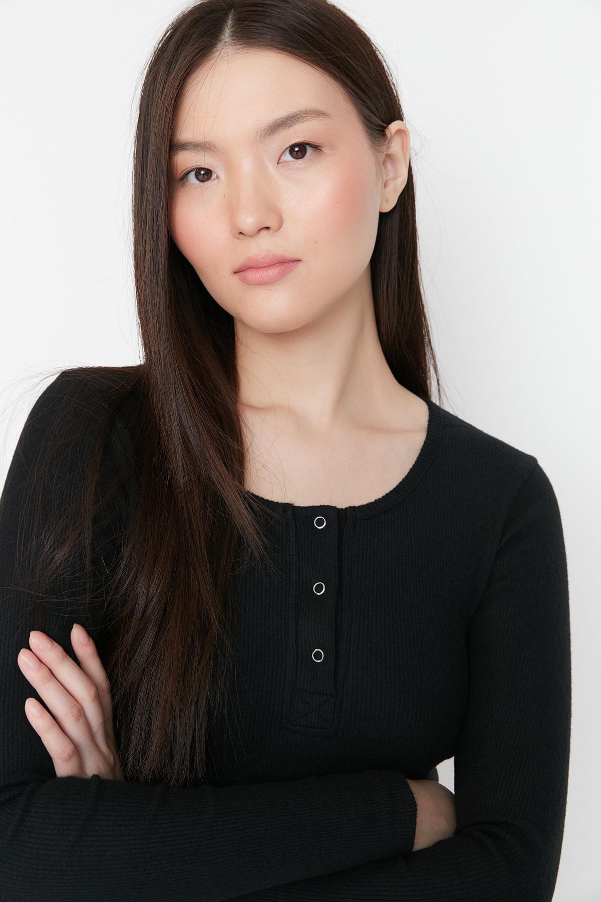 Black Bodycon Square Collar Dress, , large image number 1