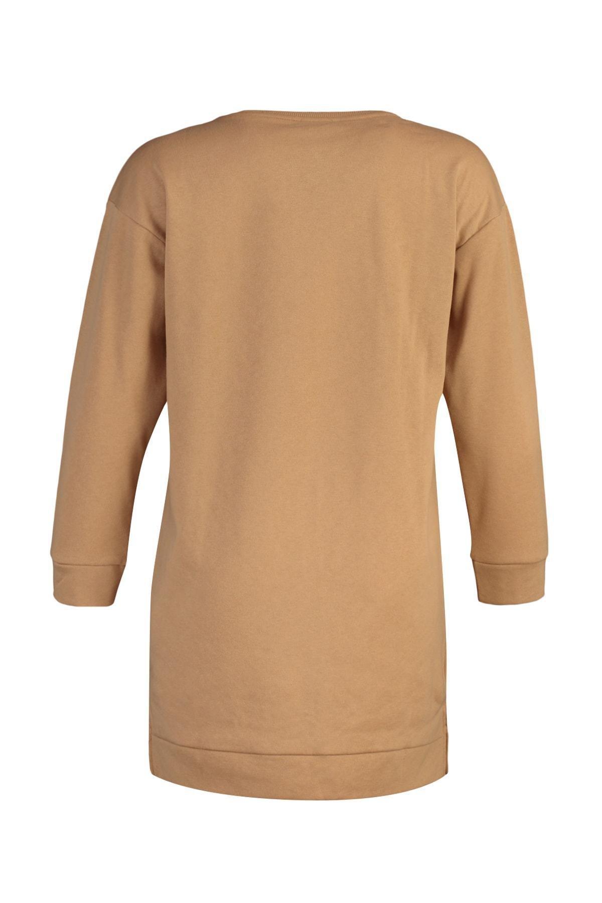 Brown Knitted Mink Sweatshirt, , large image number 6