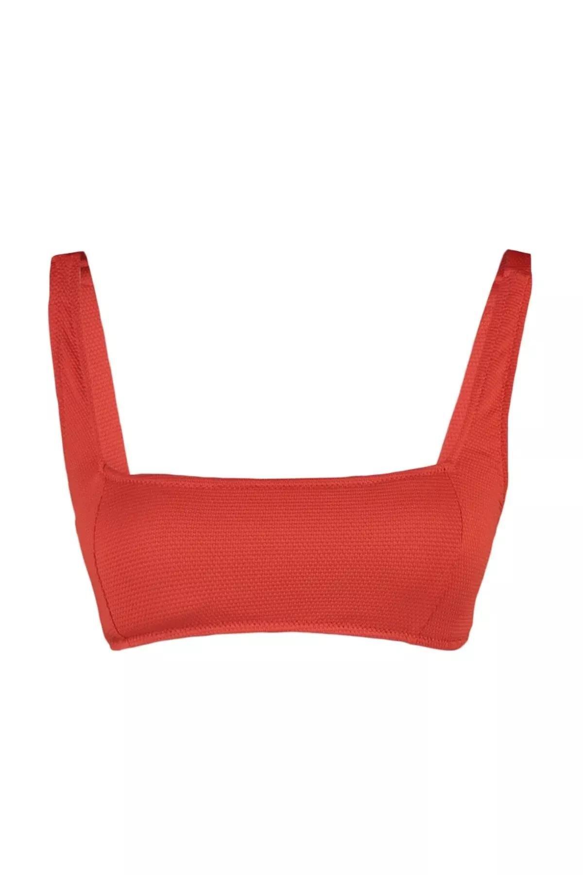 Red Plain Bikini Top, Red, large image number 0