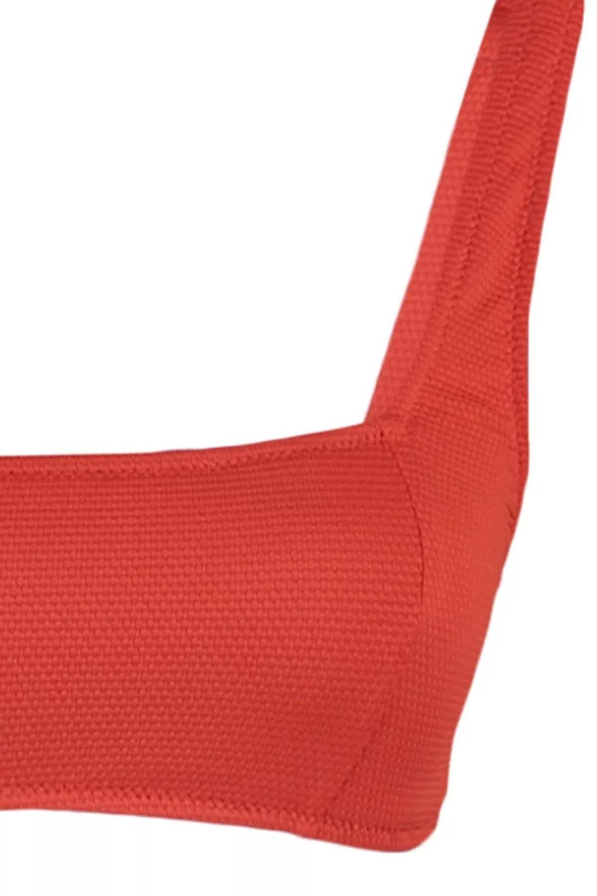 Red Plain Bikini Top, Red, large image number 8