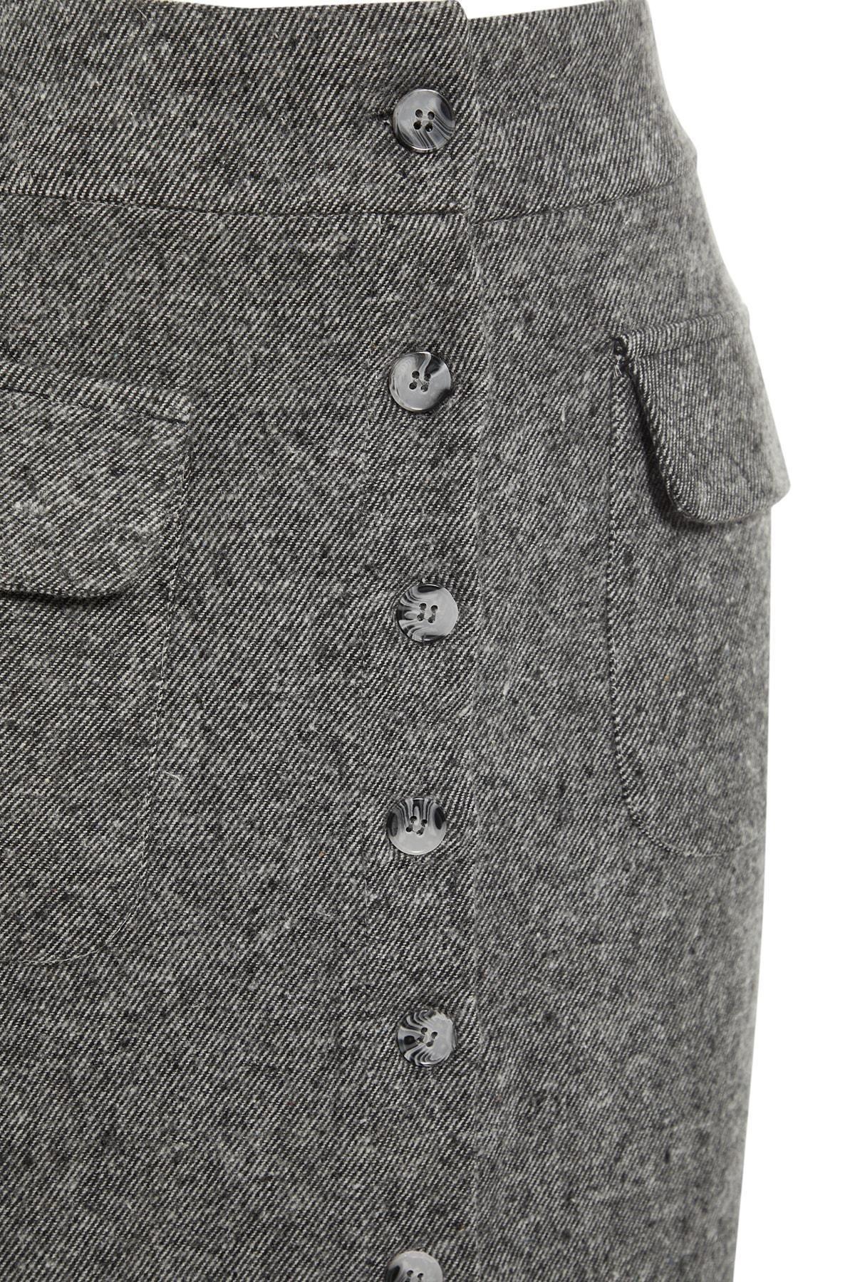 Grey Midi Skirt, , large image number 6