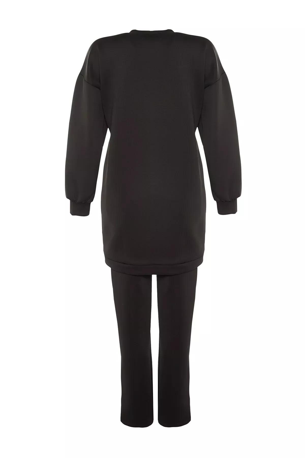 Black Standing Collar Co-Ord Set, , large image number 6