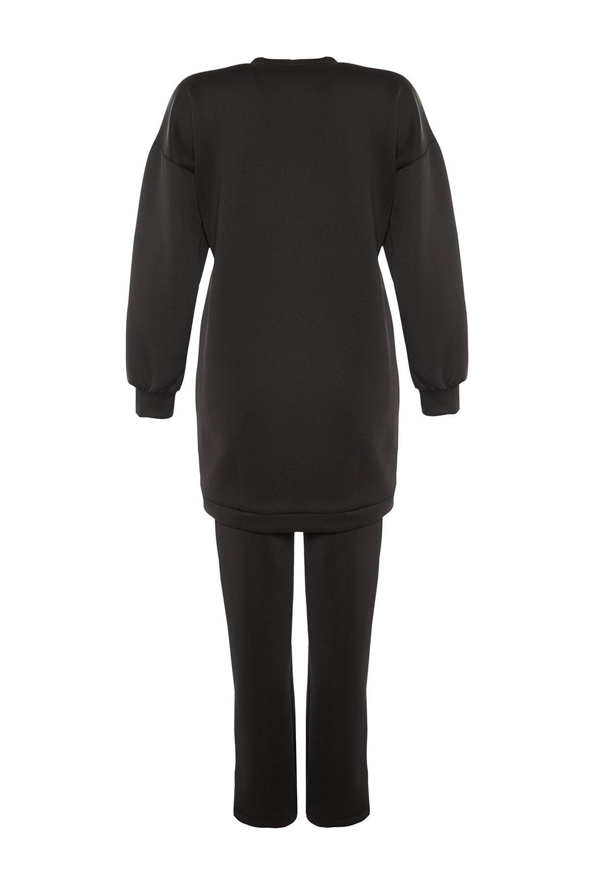 Black Standing Collar Co-Ord Set, , large image number 7