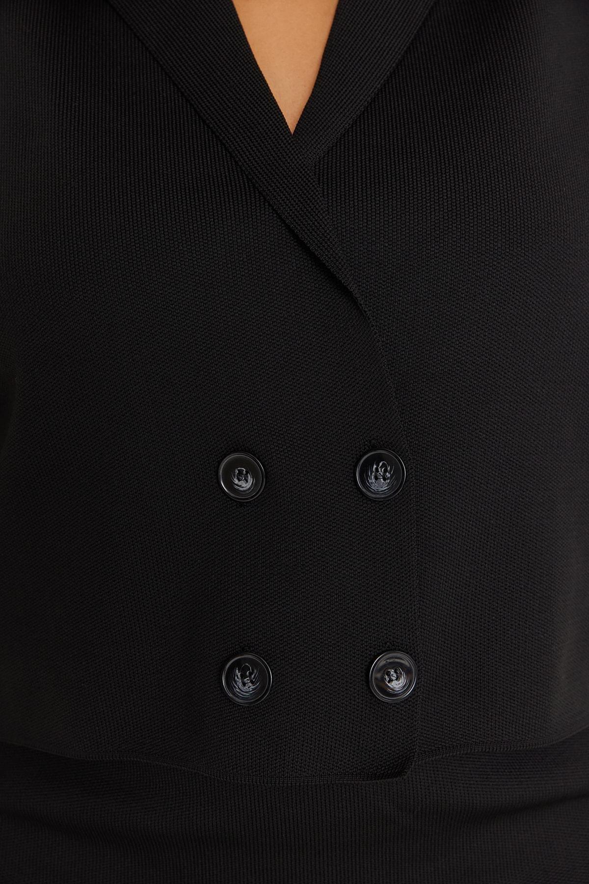 Black Regular Fit Plus Size Cardigan, Black, large image number 3