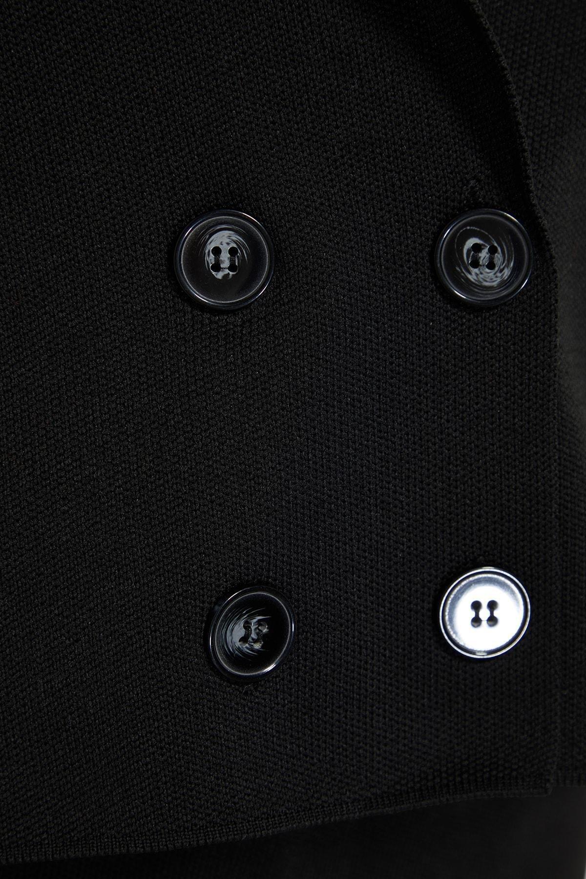 Black Regular Fit Plus Size Cardigan, Black, large image number 7