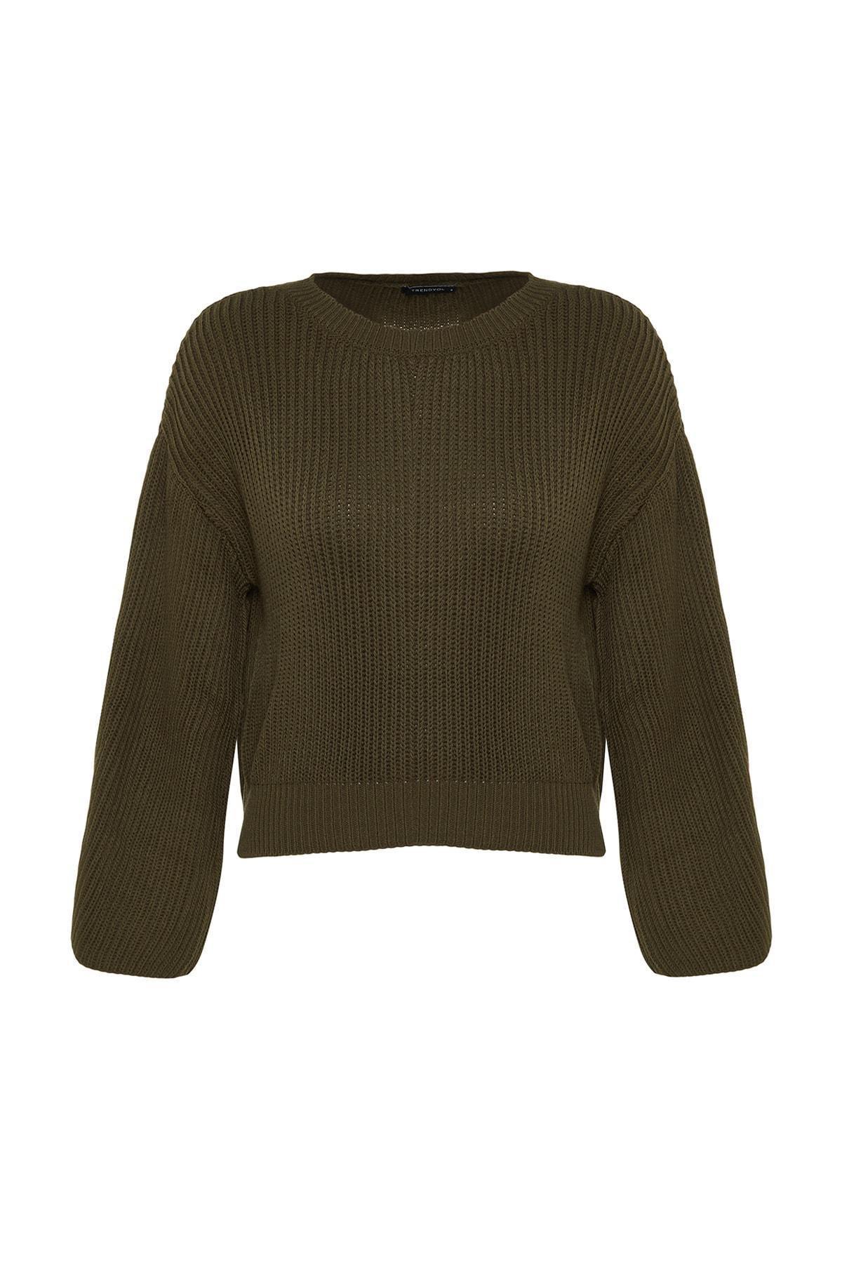 Khaki Oversize Sweater, Khaki, large image number 5