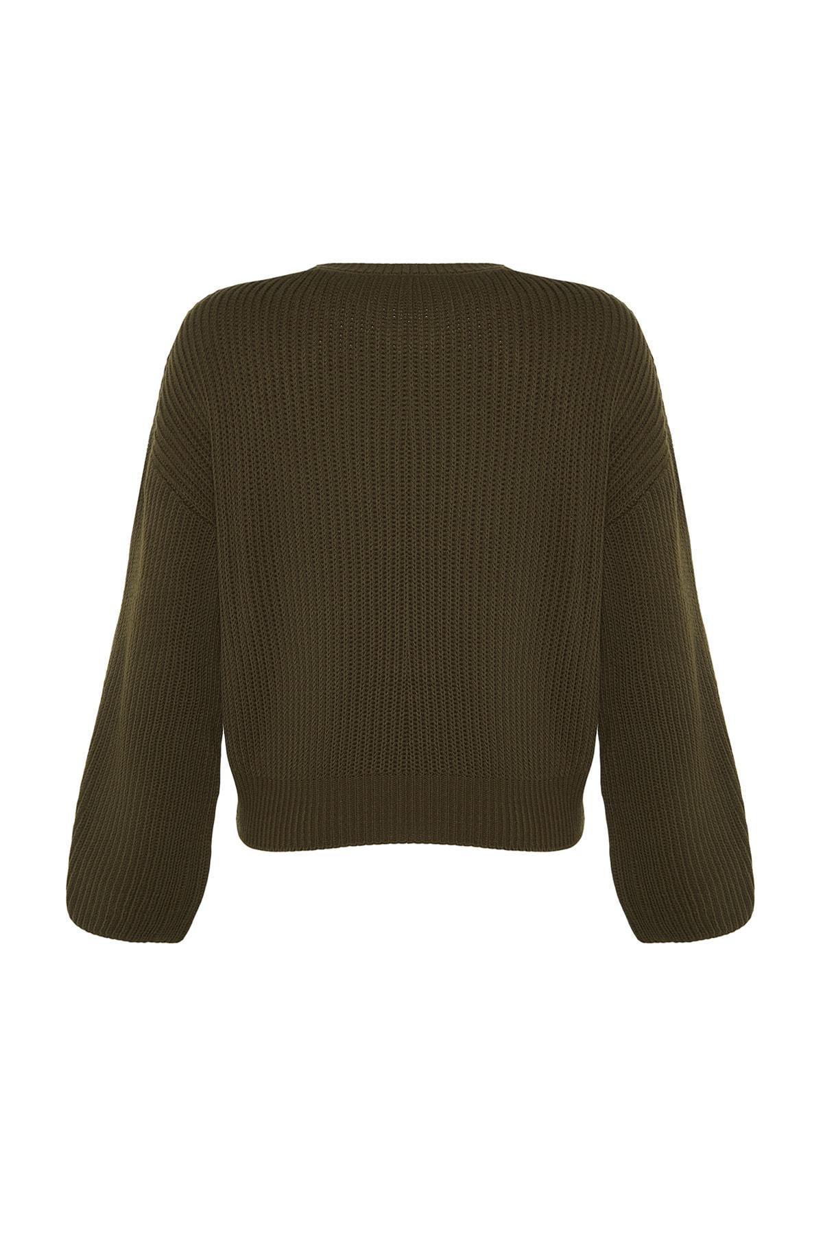 Khaki Oversize Sweater, Khaki, large image number 7